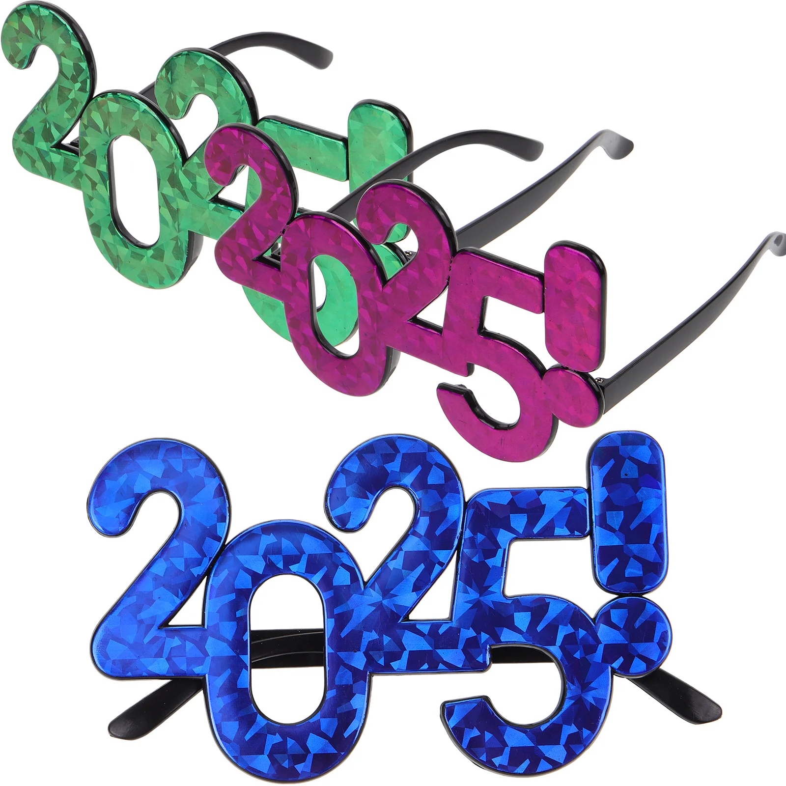 

3 Pcs Glasses Funny Neon Green New Year Eve Decorations Filler Party Light up Led Holiday Woman