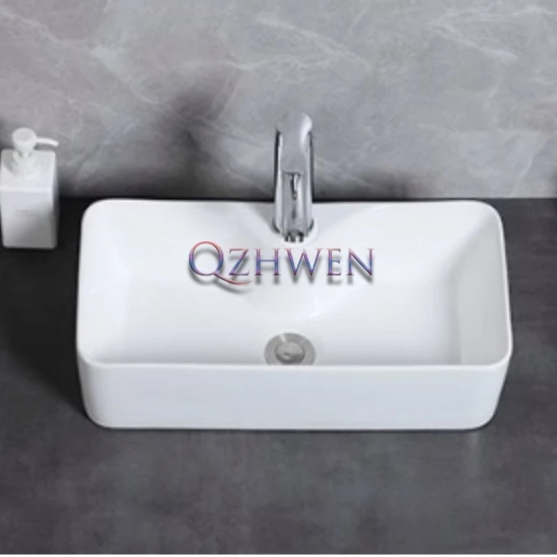 

40 см/50 см домашний балкон квадратный керамический умывальник отель современный минималистичный раковина для ванной комнаты туалетная столешница художественная раковина с краном