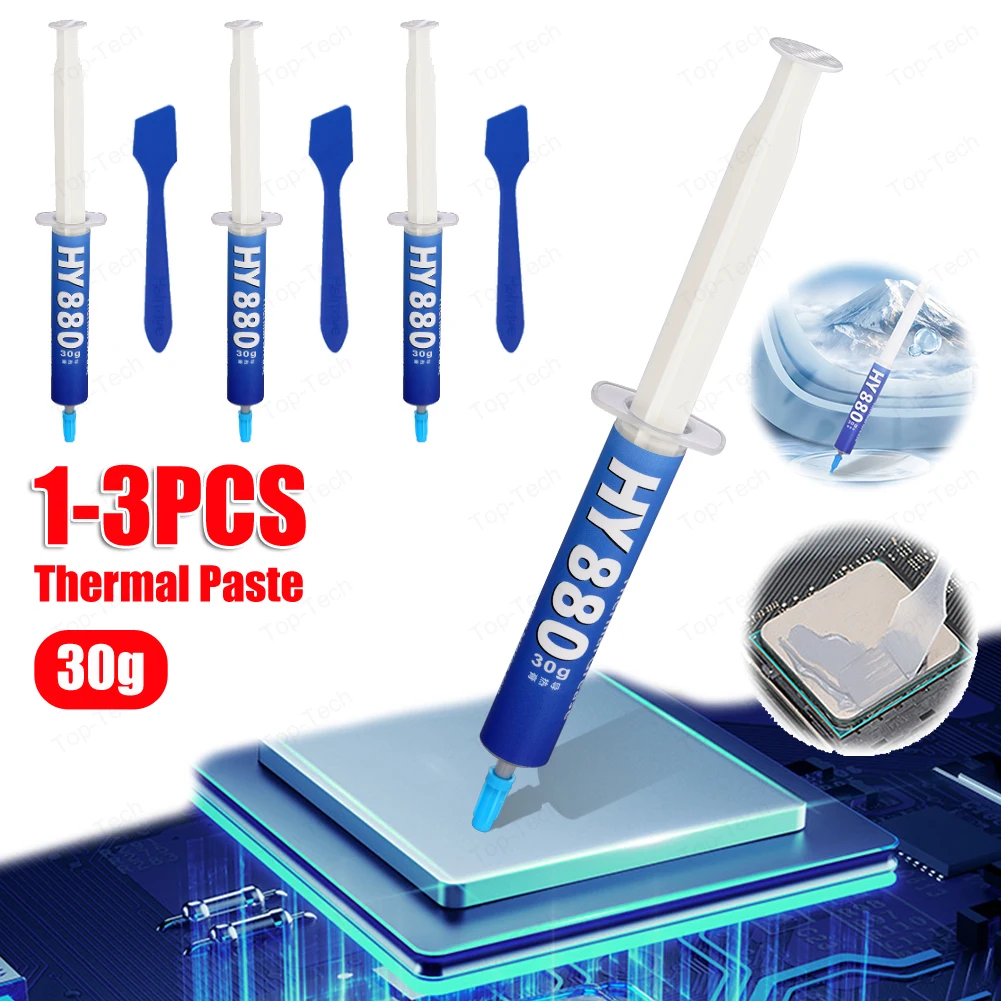 30g Thermal Paste Thermal Compound Paste Heatsink Paste Silicone Plaster Heat Sink Compound for IC/Processor/CPU/GPU/All Coolers