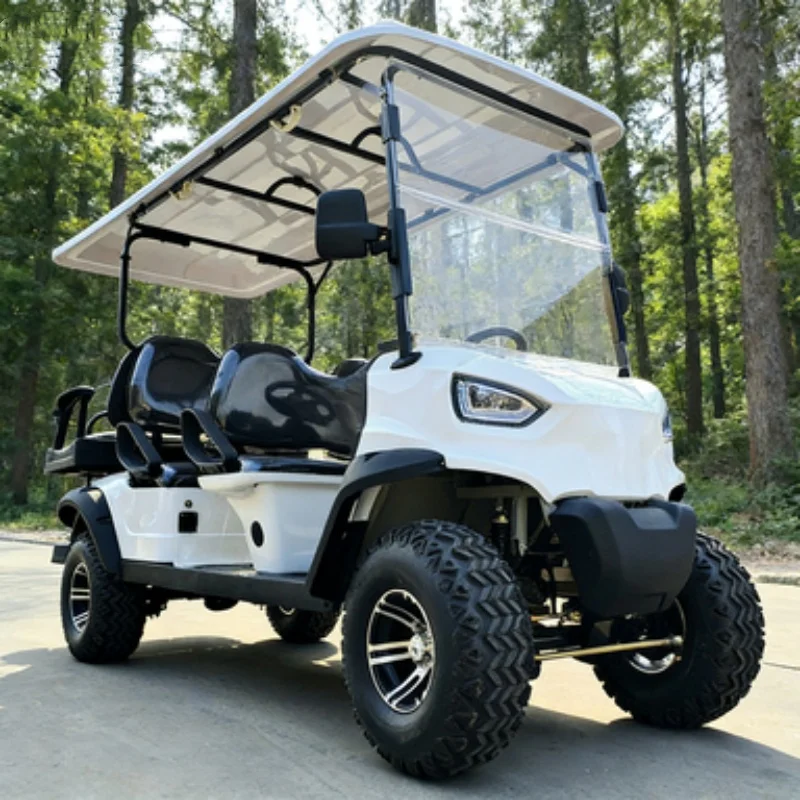 Low Price High-Power Electric Golf Cart 4000W/5000W/7000W Golf Cart Off-Road Tires Front Bumper Touch Screen Multi - Media