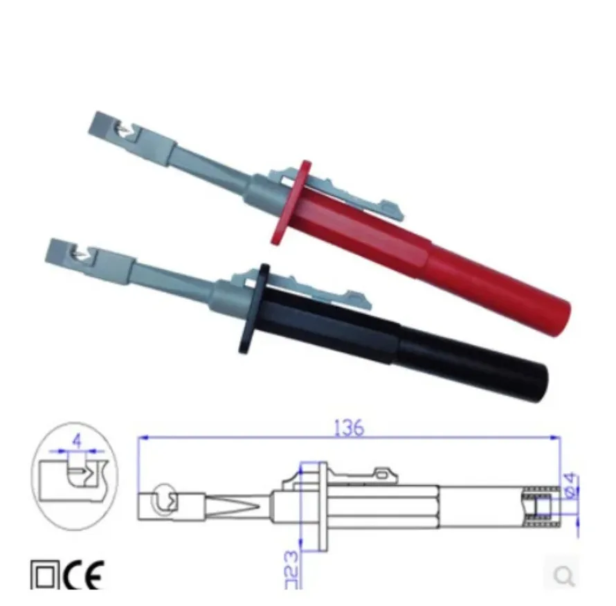 1 conjunto de sondas de perfuração de isolamento com clipe de teste de segurança para ferramenta de diagnóstico de detecção de circuito de carro