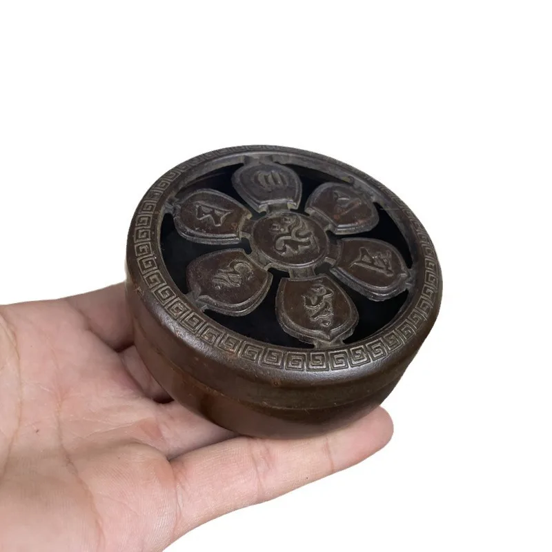 Antique Twelve Zodiac Six-Character Incense Burner Home Decorative Crafts Furnishings round Bottom Incense Burner