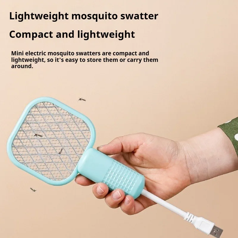 Mosquito Swatter Trap Pest Control Electric Shock Mosquito Killer Lamp Portable UV Light Electric Fly Bug Zapper Insect Racket image 5