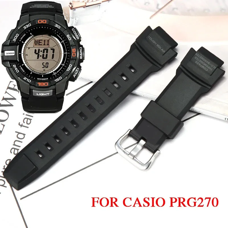 

Resin Watch Band Suitable For CASIO PRG-270 Men Waterproof Rubber Strap Bracelet Wristband Watch Accessories