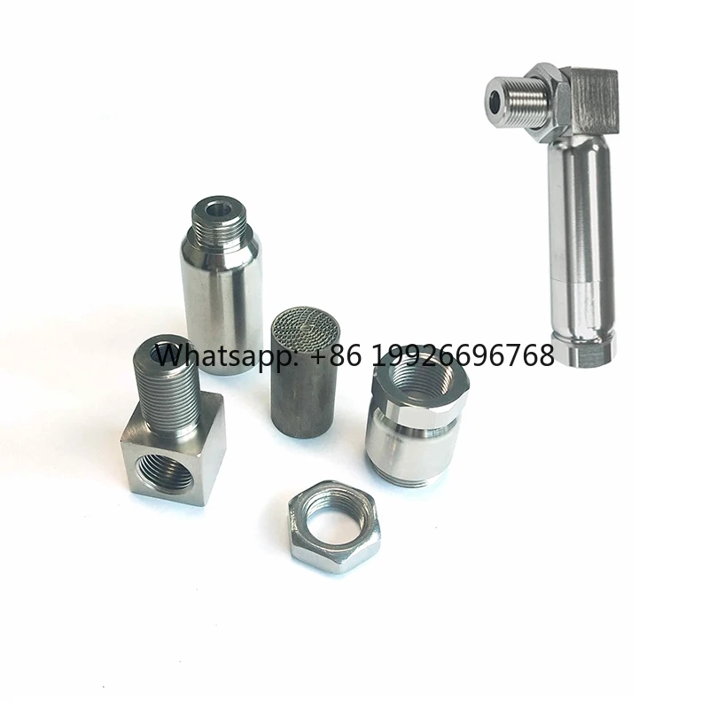 

High Quality 90 Degrees Catalytic Converter Spacer Exhaust Gas Oxygen Sensor Check Engine Fix Universal