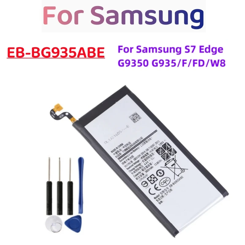 For SAMSUNG EB-BG935ABE 3600mAh Battery for Samsung Galaxy S7 Edge S7Edge SM-G935 G9350 G935F G935FD G935W8 G9350 +Tools