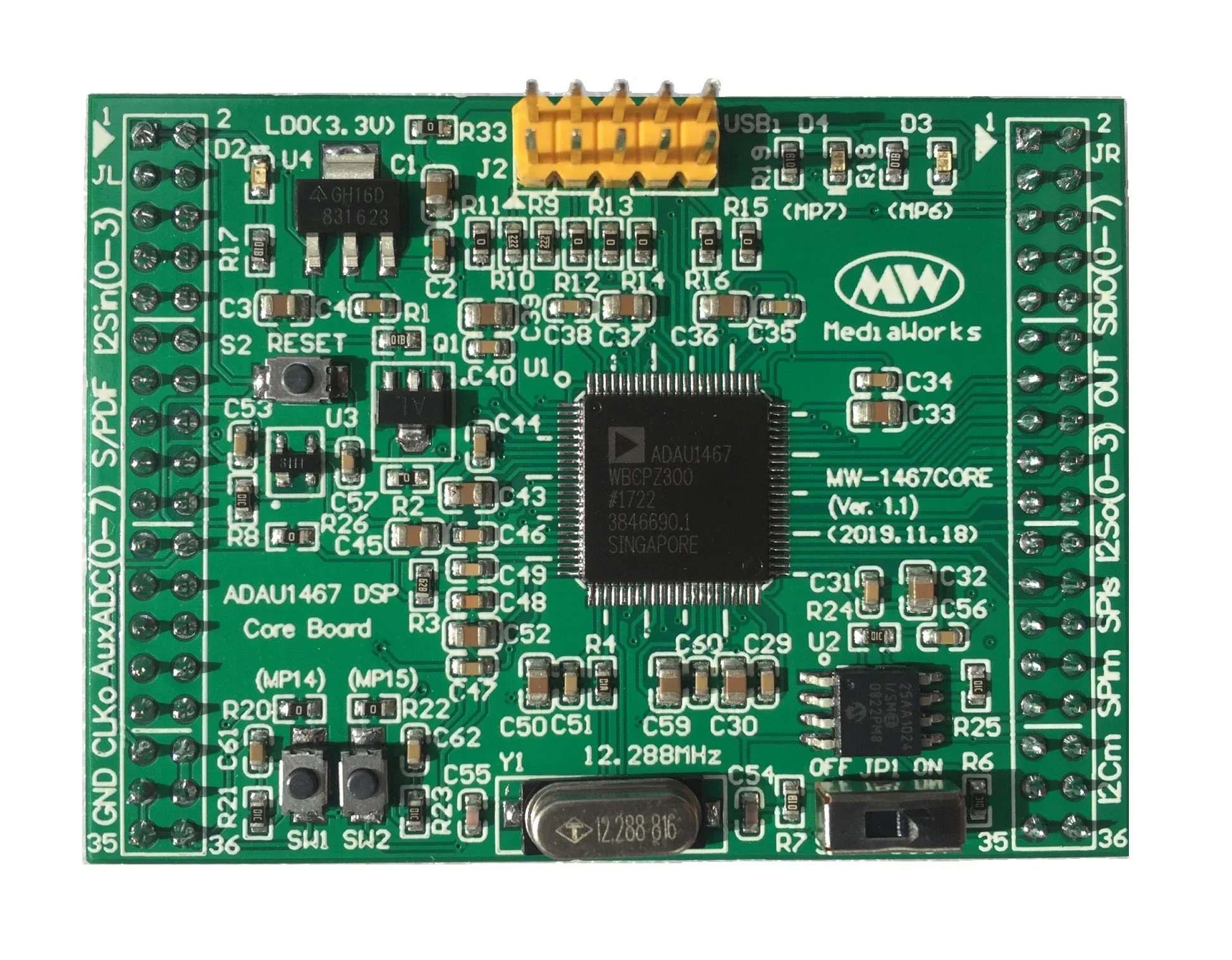 8 in 8 Out ADAU1467 Development Board ADAU1463 Core Board 8I8O