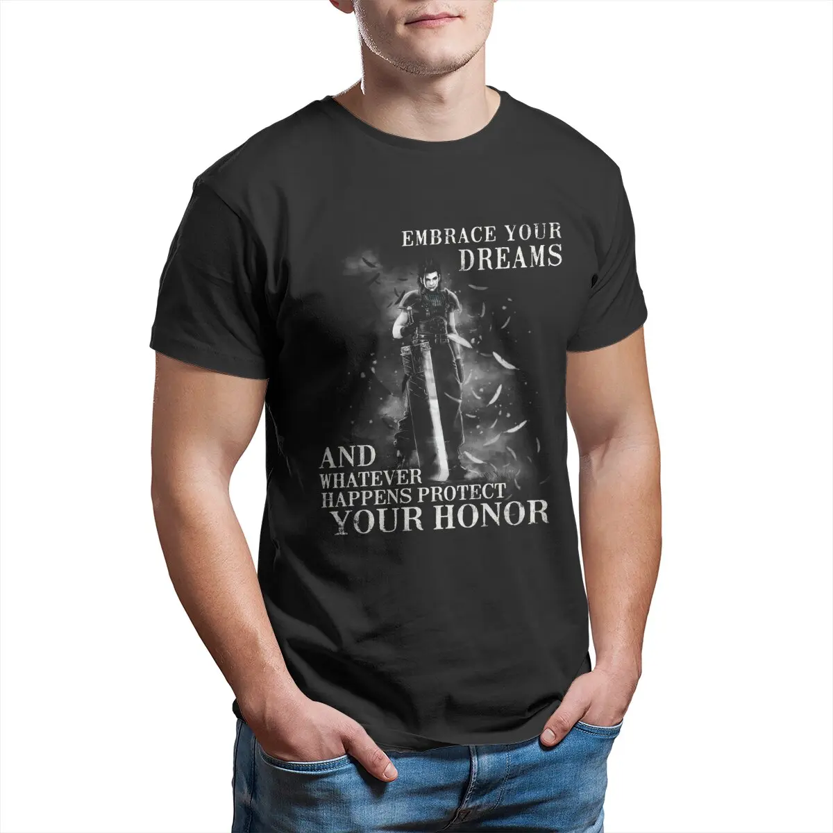 Camiseta con estampado de videojuego para hombre y mujer, camisa de algodón 100% con estampado de la espada de la película de Final Fantasy Cloud Vii, T-Shirt100 Unisex