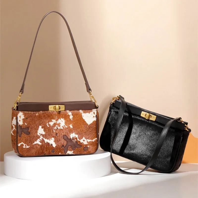 

Женская сумка из натуральной кожи в стиле ретро, высококачественная большая вместительная сумка через плечо на одно плечо, сумка подмышки, mujer