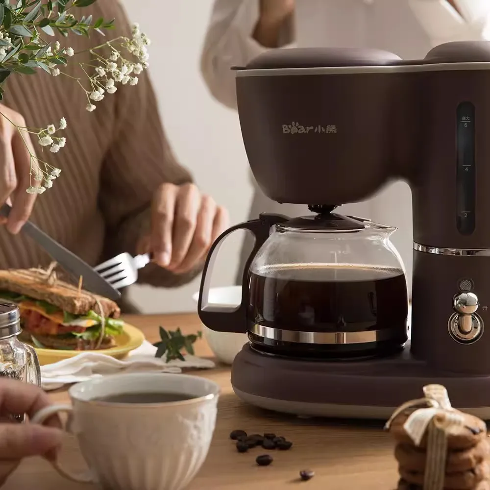 Kaffeemaschine für Zuhause mit Bear Pot Tropffilter, Kleine Multifunktionale Kaffeemaschine