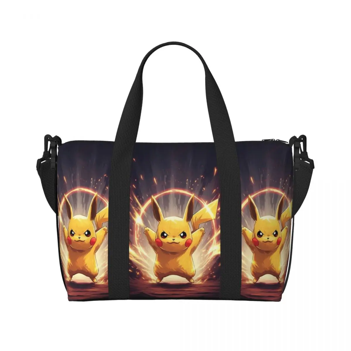 

Изготовленная на заказ большая сумка P-Pikachus, женская большая вместительная милая мультяшная спортивная пляжная дорожная сумка на плечо