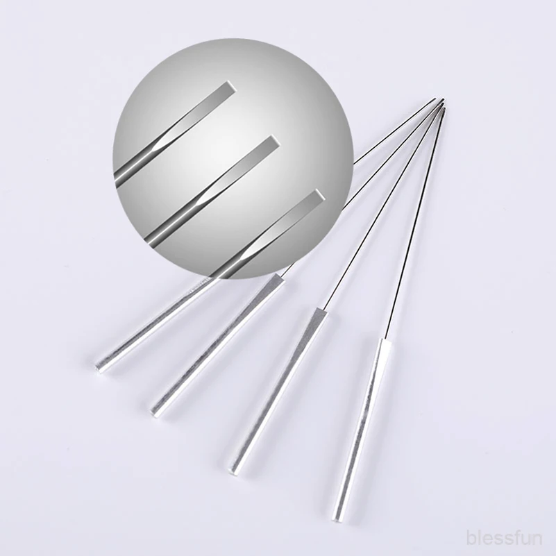 100 Sharp Tip Aluminium Handle Disposable Sterile Acupuncture Small Acupotome Needle Knife Blade Ultrafine Needle Acupotomology