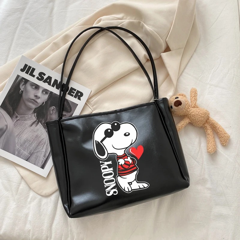 Bolso de hombro de alta capacidad a la moda Snoopy para mujer, bolsos de mensajero impermeables de estilo coreano de Anime, bolsos de viaje para estudiantes, regalos