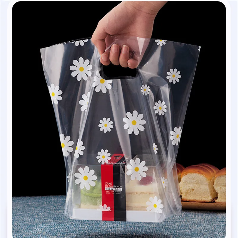 50 Stück transparenter, durchsichtiger Kunststoff, tragbarer Ständer, Salat, Dessert, Brot, Kuchen, Lebensmittelverpackung, zum Mitnehmen, Party, Geschenk, Handtaschen – Detail 2