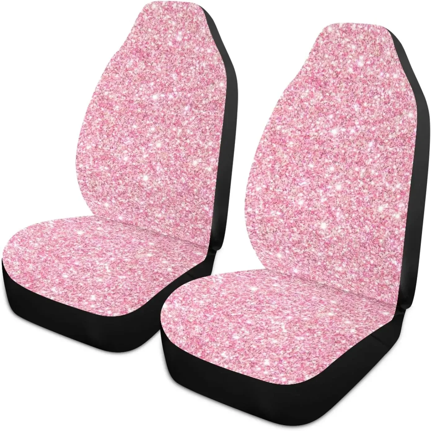 

Qilmy Pink Car Seat Covers Universal Non-Slip Car Seat Cover Breathable Stain Resistant Seats Covers for Cars 2PCS