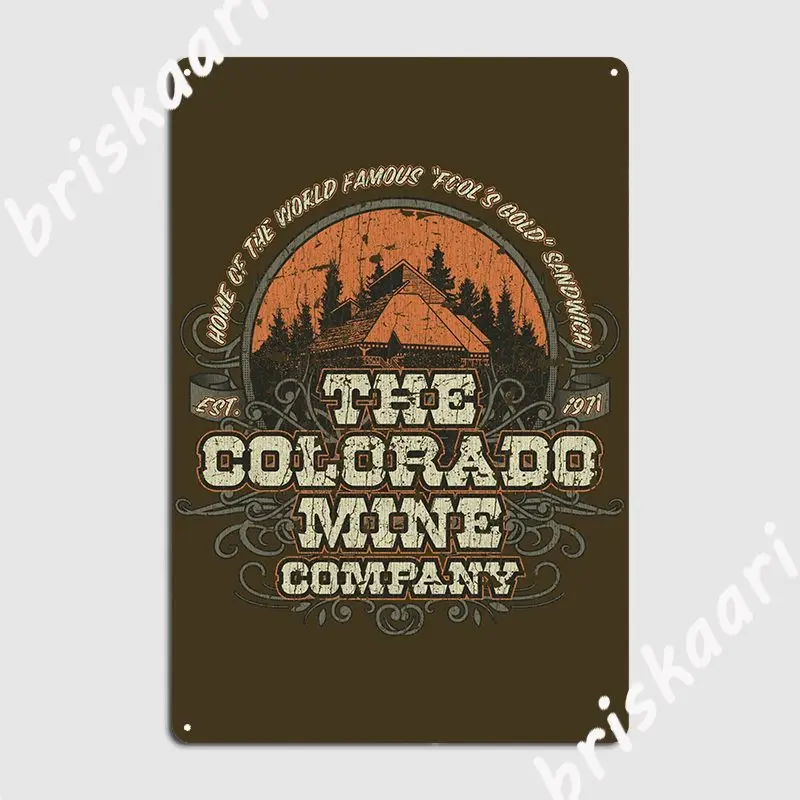 Colorado Mine Company Metal Plaque Poster Plaques Personalized Wall Cave Club Bar Tin Sign Poster