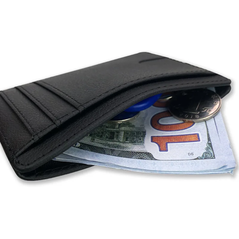 8 Slot Slim RFID Blocking Leather Wallet Credit ID Card Holder Purse Money Case Cover Anti Theft for Men Women Men Fashion Bags