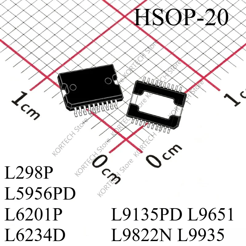 2Pcs/Lot Original  L9135PD L9651 L9822N  L9935  L298P L5956PD L6201P L6234D  HSOP-20 IC Chip