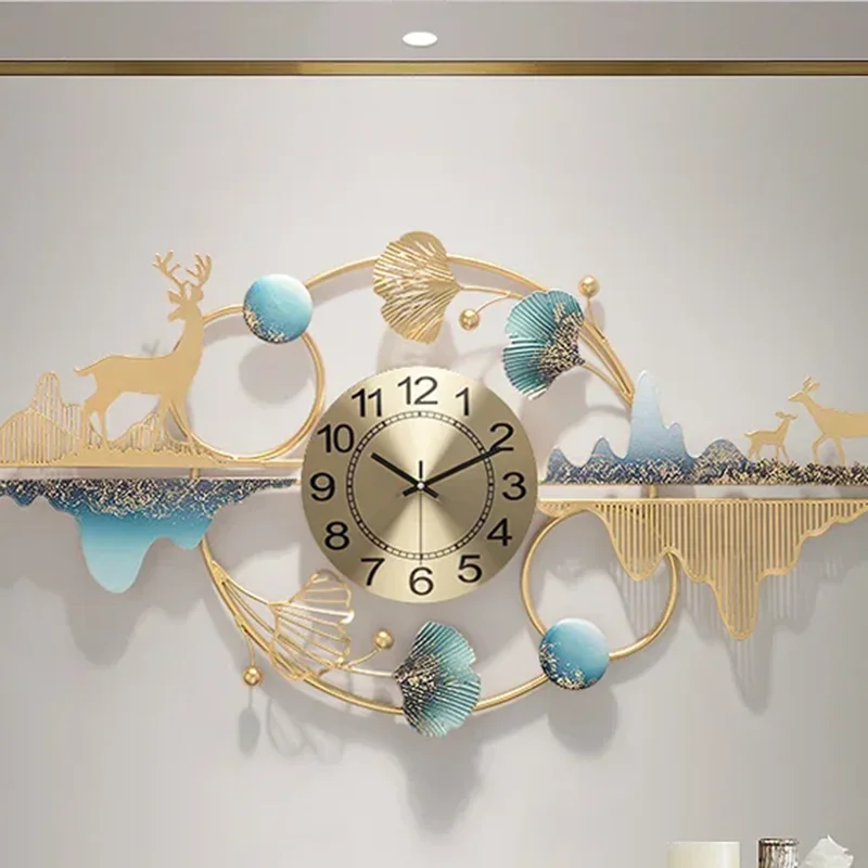 Digital Aesthetic Wall Clocks Art Mural Kitchen Bedrooms Metal Korean Minimalist Wall Watch Restaurant Horloge Room Decorations