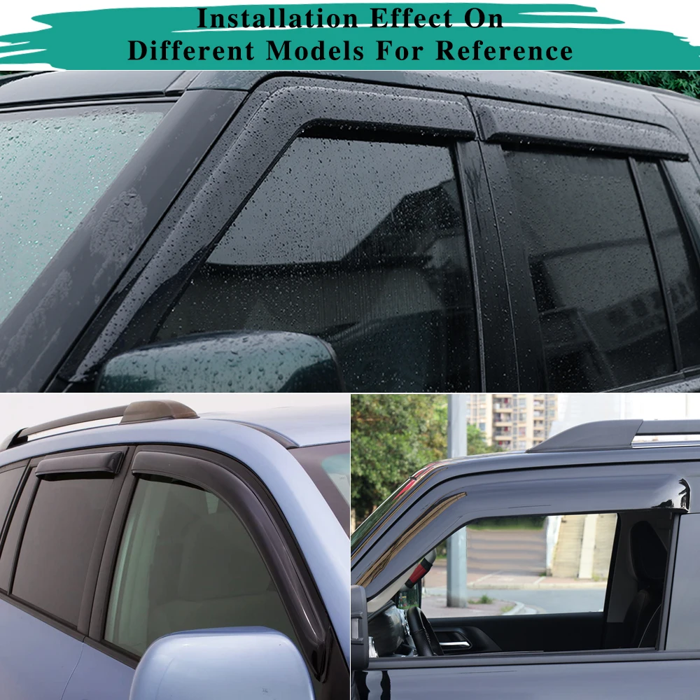 For Mercedes-Benz E-Class W210 W211 W212 1996-2021 Auto Black Tinted Car Side Window Visor Guard Vent Awning Shelters Rain Guard - Image 3