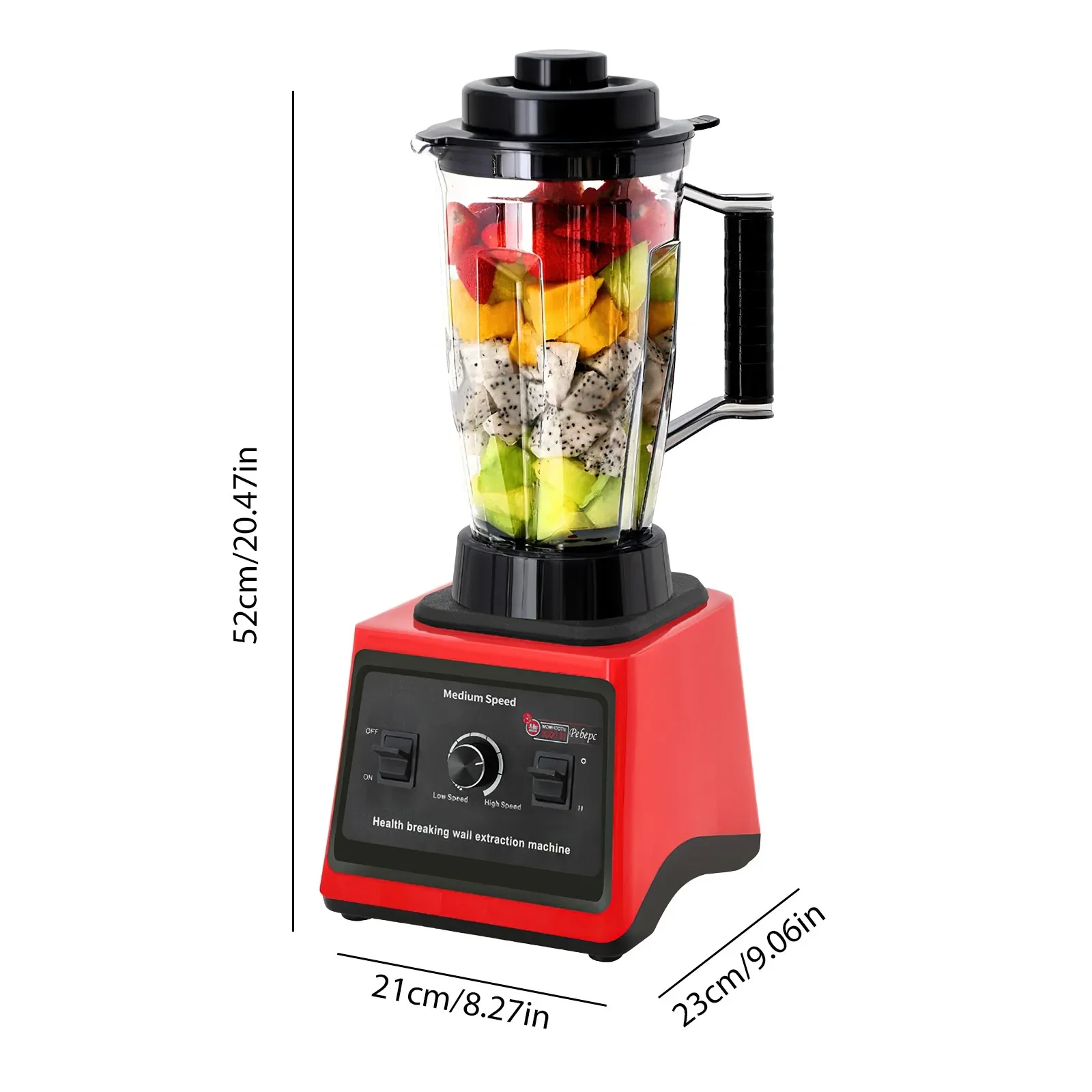 9500 W Kraftstofftischmixer Entsafter Smoothie Maker 3-in-1 0,5/1,5/3 l Behälter Küchenmaschine Blenderboxer für Eis Nuss Obst – Detail 2