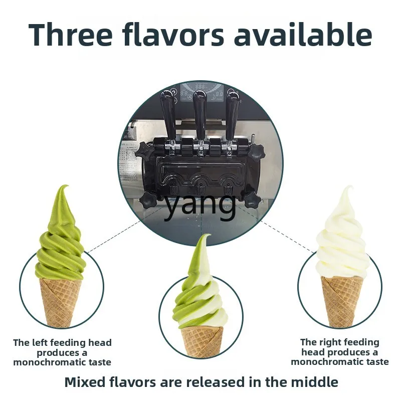 CX commercial fully automatic three-color ice cream cone machine desktop vertical sundae ice cream machine
