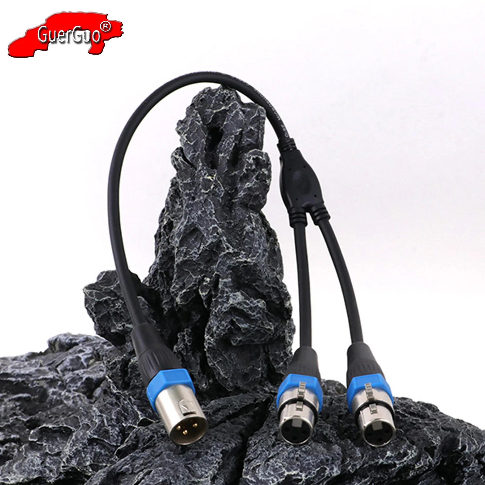 

XLR Cable,3Pin XLR Male to Dual XLR Female Y-Splitter Cord Balanced Audio Adapter Converter Speaker Extension Line for Amp Mixer