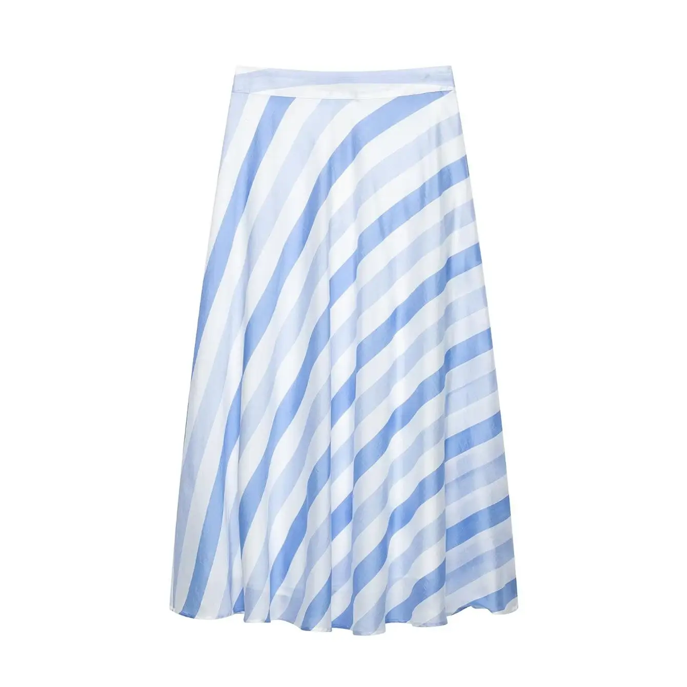 Eleganter gestreifter Rock für Damen, kontrastierende Farben, schicker, lässiger A-Linien-Rock, 2026 Sommermode, Urlaubsröcke, neu, Vintage – Detail 2