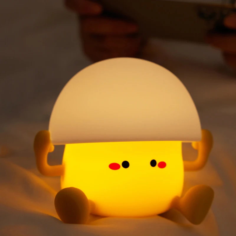 

Egg Yolk Lamp Cute Night Light Desktop Decoration Lamp Creative Expression USB Charge Indoor Children Night Light Birthday Gift