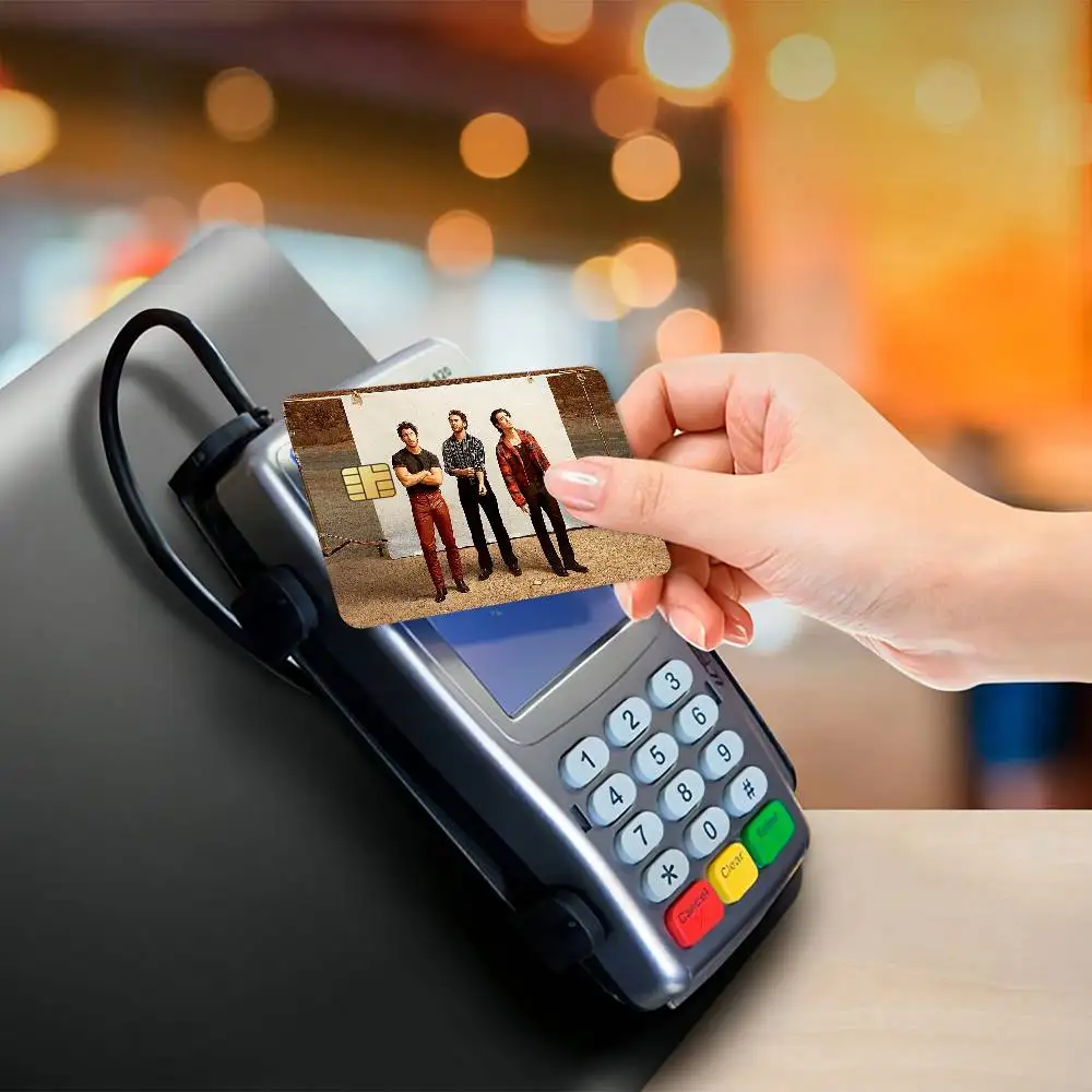 ملصق باند جوناس كول براذرز لبطاقات الائتمان البنكية، ملصقات تمرير الحافلة، ديكور رائع مقاوم للماء، بطاقة 4 قطع #2