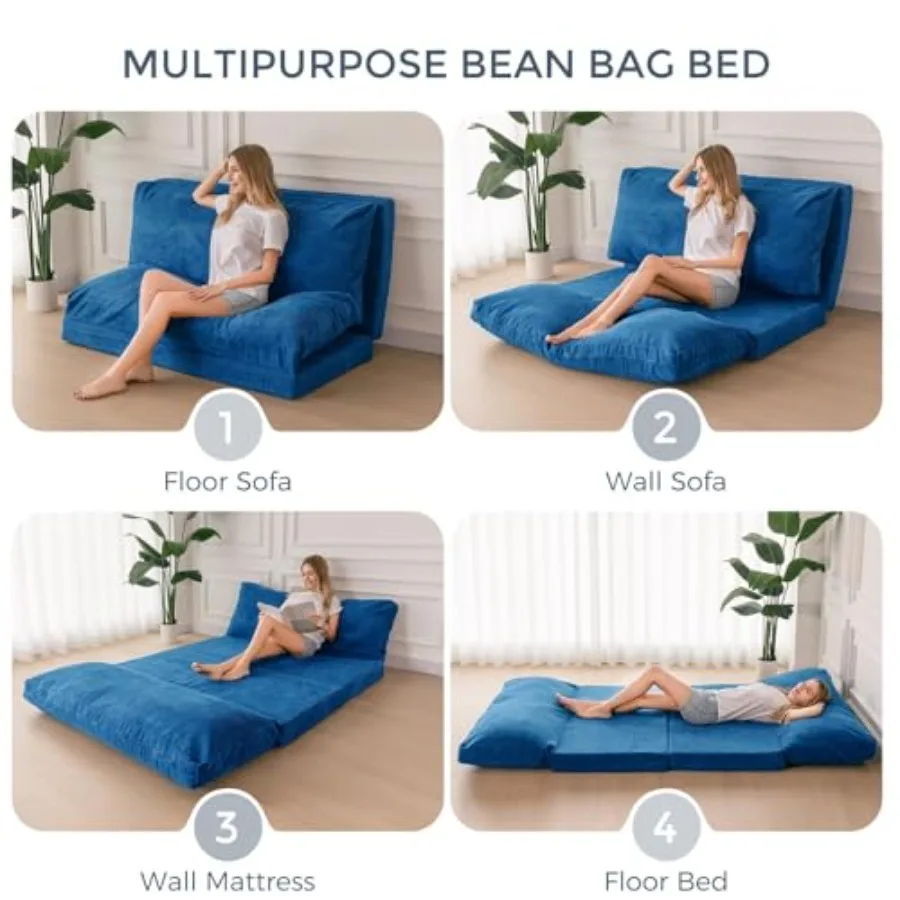 سرير أريكة سميك وطويل قابل للطي للبالغين مع غطاء سلكي قابل للغسل مثالي لغرفة المعيشة وغرفة الضيوف أو غرفة النوم #3