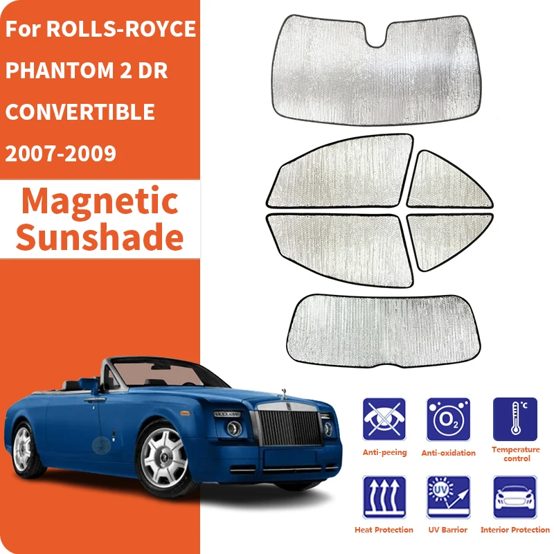 Car Window Sunshade Anti-UV Car Sun Window Visors Sunshade Covers Accessories For ROLLS-ROYCE PHANTOM 2 DR CONVERTIBLE 2007-2009