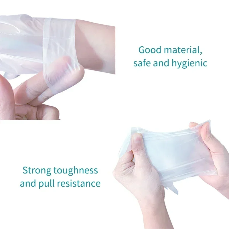 100Pcs/box Latex Free Gloves TPE Disposable Gloves Transparent Non-Slip Acid Work Safety Food Grade Household Cleaning Gloves