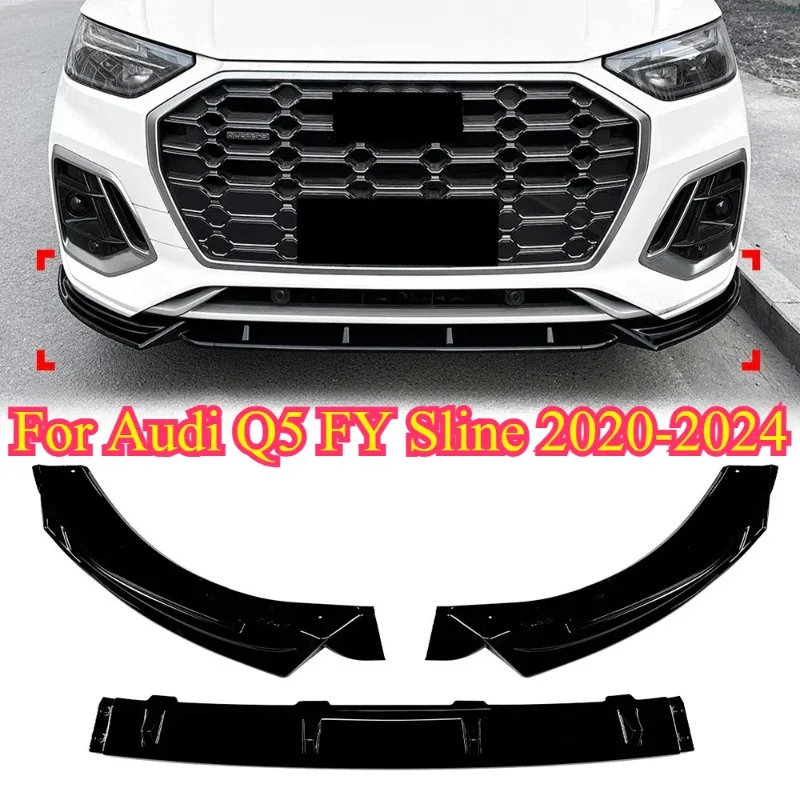 

Carbon Fiber Car Front Bumper Lip Splitter Diffuser Lip Body Kit for Audi Q5 FY Sline 2020-2024 Auto Spoiler Bumper Accessories