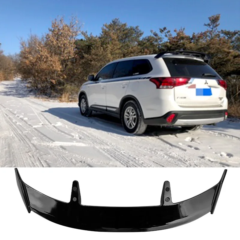 Gloss Black Spoiler for Mitsubishi OUTLANDER 2006-2020 Carbon Paint Rear Windshield Wing Trunk ABS Accessories