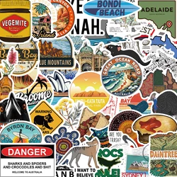 50PCS Australia City Landscape Stickers Decal DIY Phone Laptop Guitar Stationery Scrapbook Skateboard Sticker