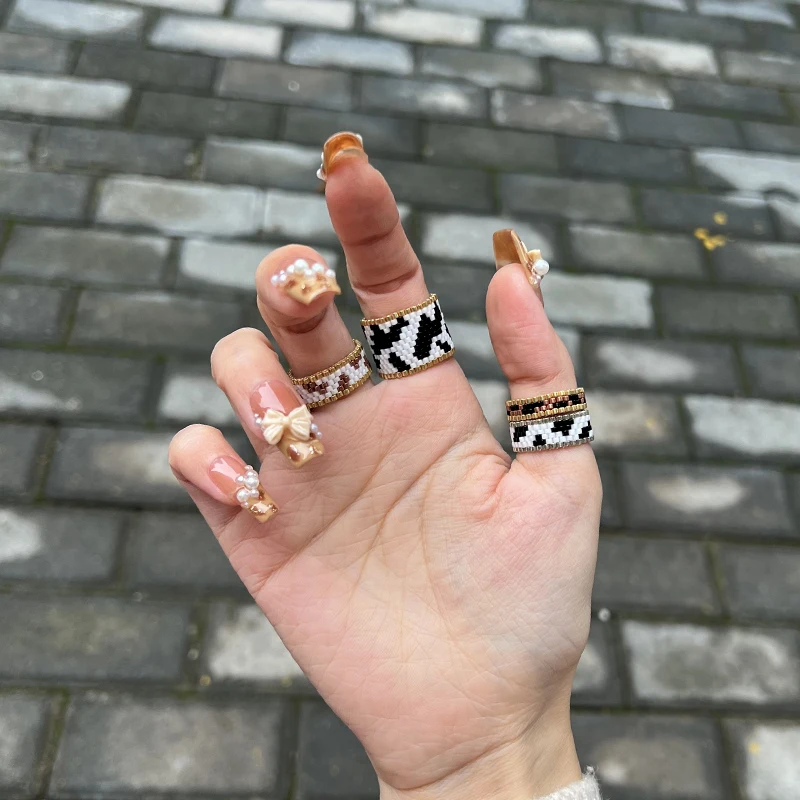 Fairywoo Animal Print Rings Sets Popular Jewelry Accessory Woman Elegant Wedding Gifts Luxury Set Dropshipping