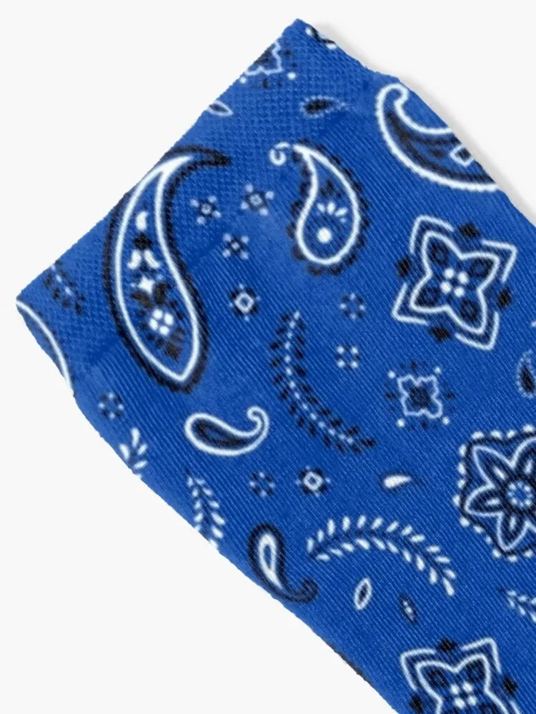 Bandana en toda la prenda para hombre y mujer, calcetines divertidos de regalo, color azul