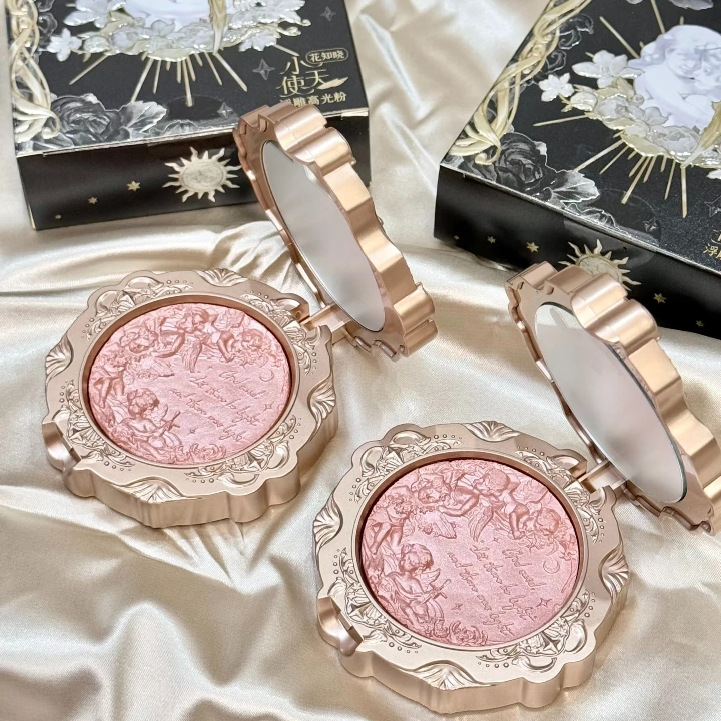 Flower Knows Little Angel Collected Highlighter Contour Powder Face Palette For Women Bronzer Illuminator makeup