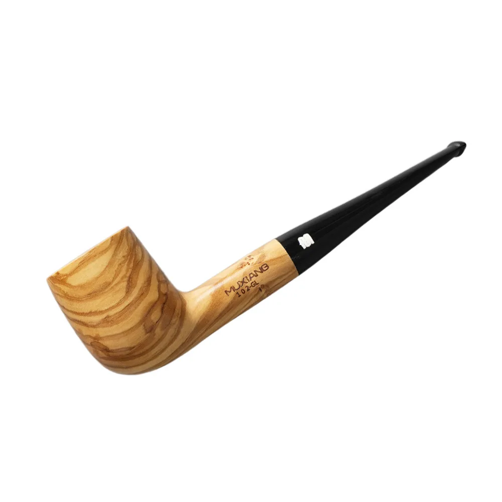 

1 шт., табачная трубка ручной работы из оливкового дерева, курительная трубка, винтажный прямой/изогнутый аксессуар для дыма
