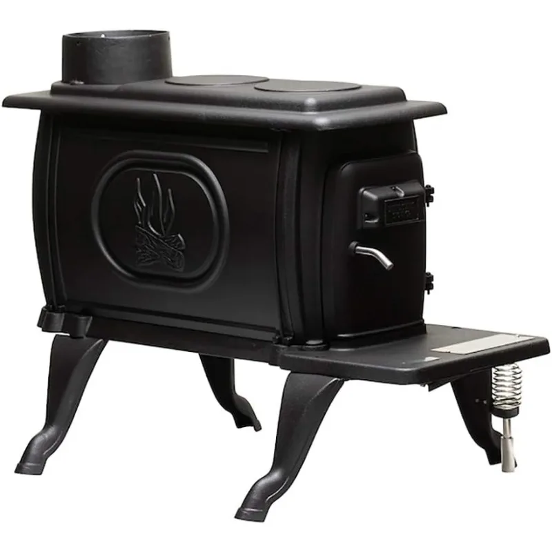 Company Rustic 900 Square Foot Clean Cast Iron Log Burning Wood Stove Reaching Up T0 54,000 BTUswith Cool Touch Safety Handle