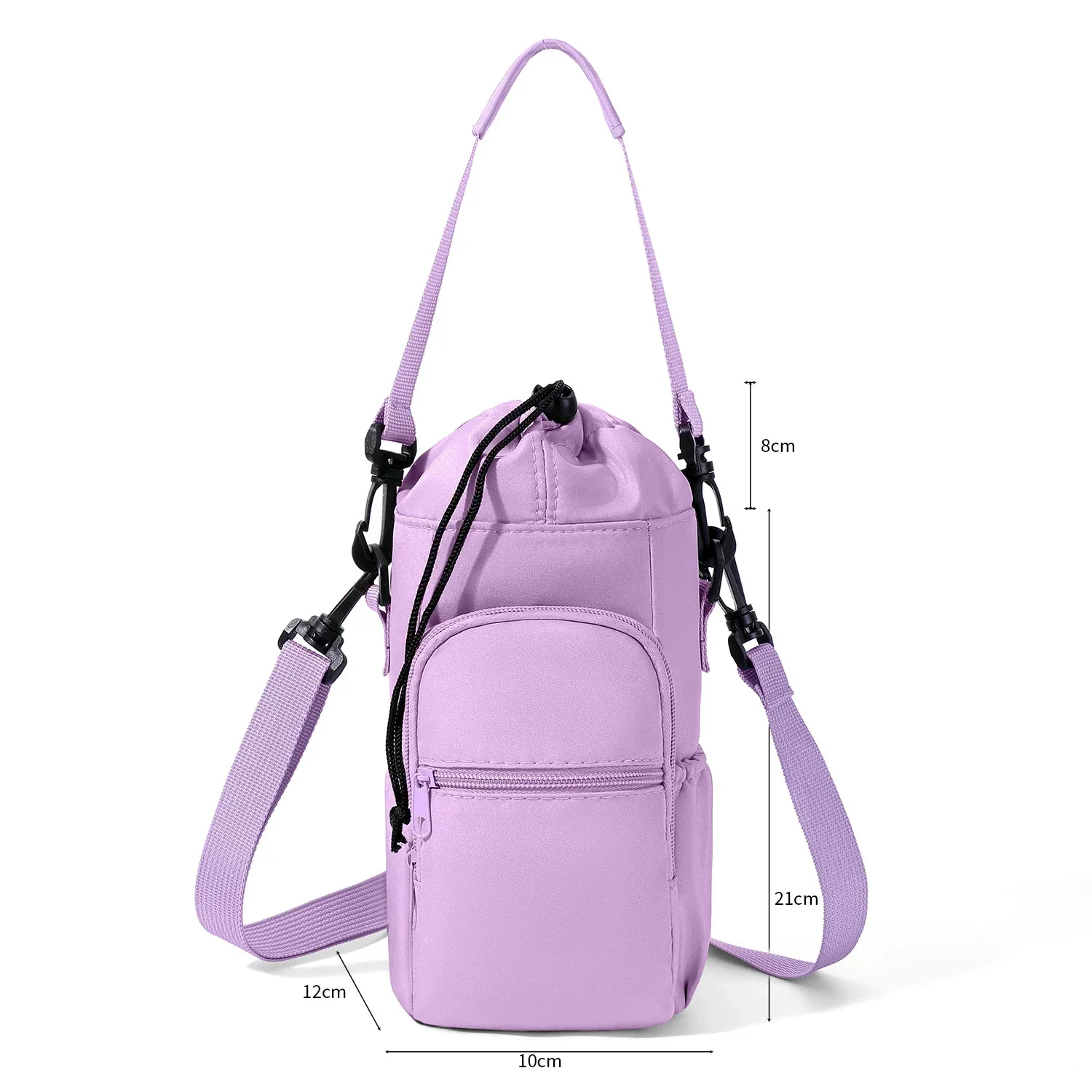 Tragbare Wasserflaschentasche mit verstellbarem Riemen, Thermobecher, isolierte Schutzhülle, Handytasche, Outdoor-Sport-Reisetasche – Detail 9