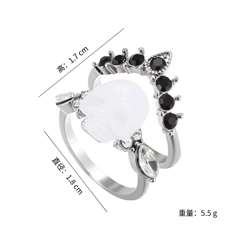 Hot-selling crown skull women's ring personalized fashion cold style jewelry