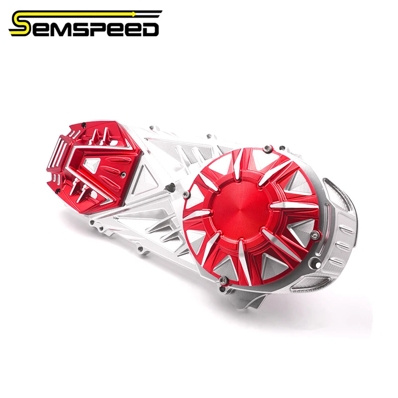 SEMSPEED CNC Aluminum Crank Case Cover CVT Transmission Box Cover For Honda PCX 160 ADV160 2021-2026 Motorcycle Accessories