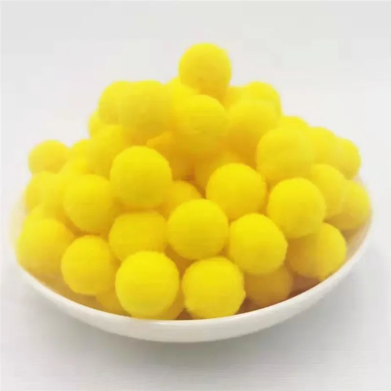 Children's toys pompons needlework 10/15/20/25mm High elastic Pompom Ball DIY Glue Sewing DIY hobby Pompon 100 pcs/bag