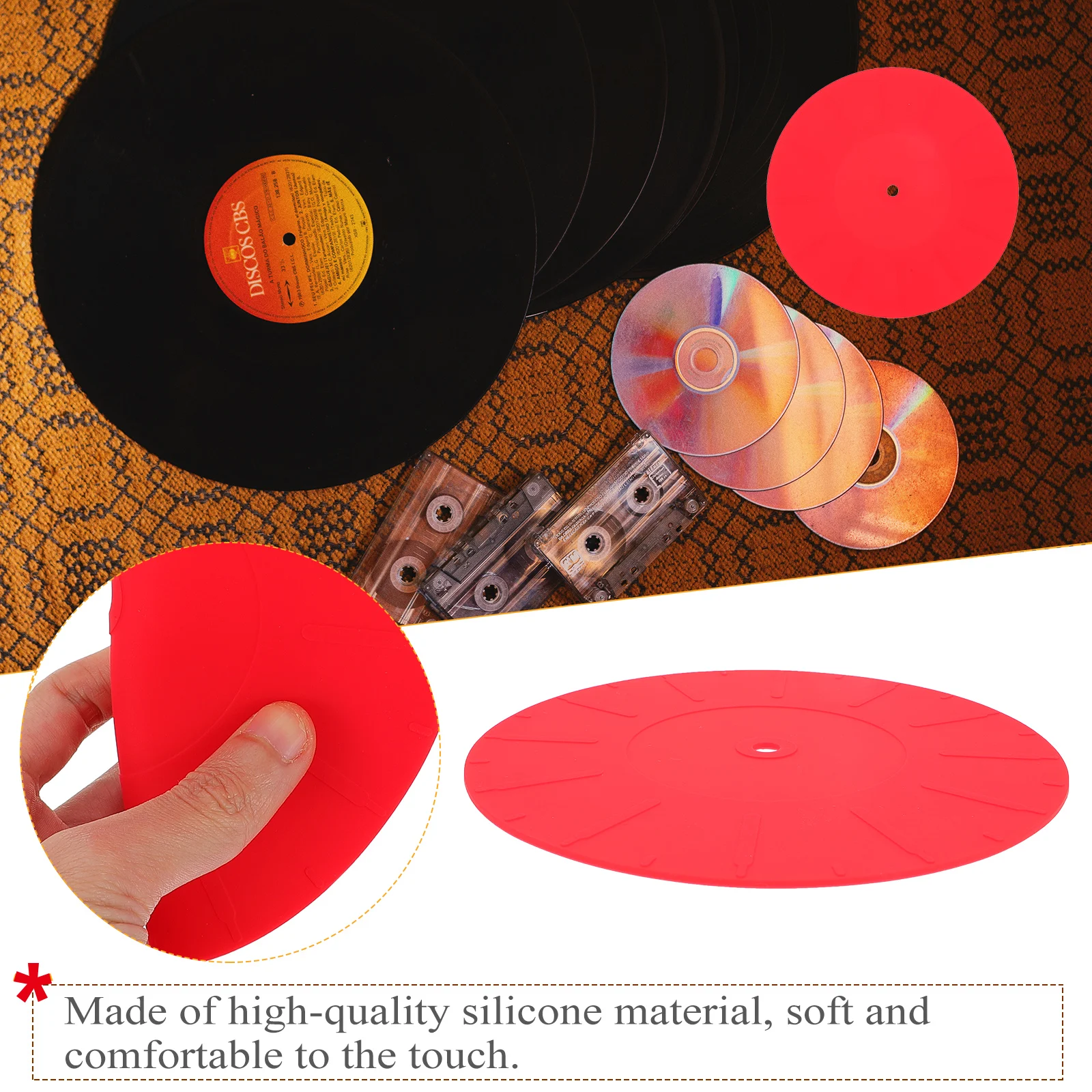 

High-Quality Silicone Record Protective Mat Vinyl Record Pad Anti-Static Turntable Cushion