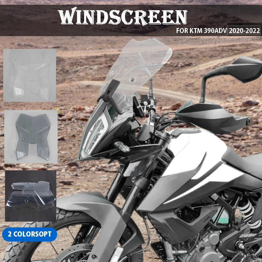 

Motorcycle Front Windshield Windscreen Wind Shield Airflow Deflector Visor For KTM 390 Adventure ADV SW 2019-2023 Accessories