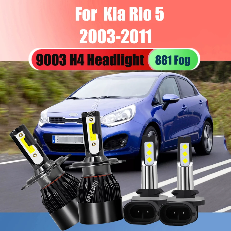 

LED Headlight Fog Conversion Kit -Good For Various Road Conditions For Kia Rio 5 2003 2004 2005 2006 2007 2008 2009 2010 2011