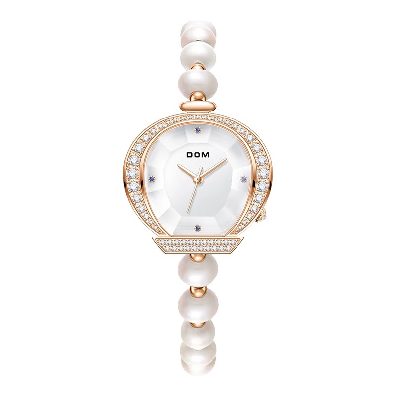 DOM Women's Bracelet Watch Luxury Diamond Crystal Watch Fashion Quartz women's watch