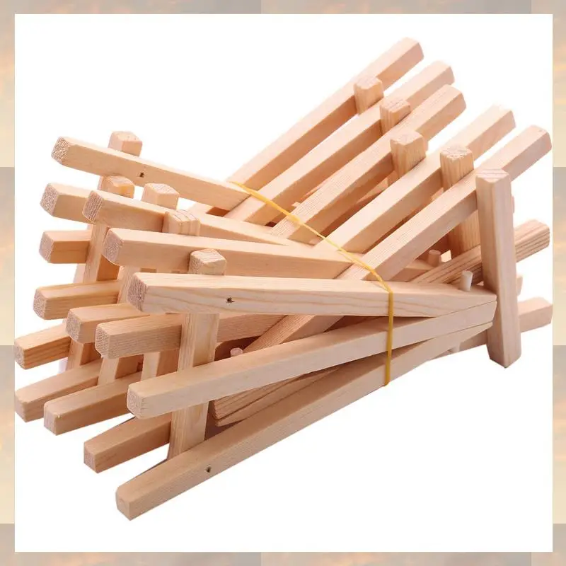 

Flash Trend 20Pcs Mini Wooden Artist Easel-Triangle Wedding Table Stand Display Holder - 15 X 8 Cm